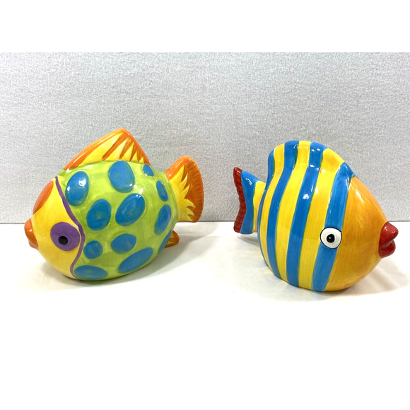 Old Pottery Ceramic Tropical Fish Artsy Home‎ Decor - Picture 2 of 12